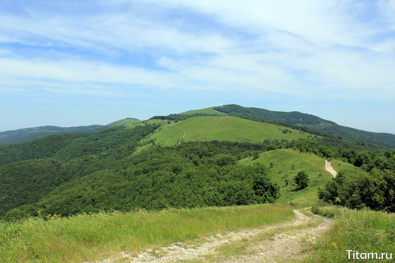 Хребет Коцехур с вершины горы Острая