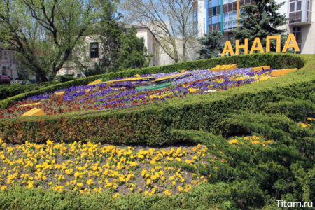 Цветочные часы в Анапе Цветочные часы в Анапе